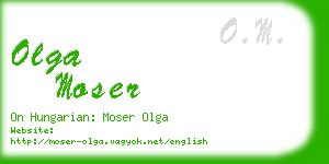 olga moser business card